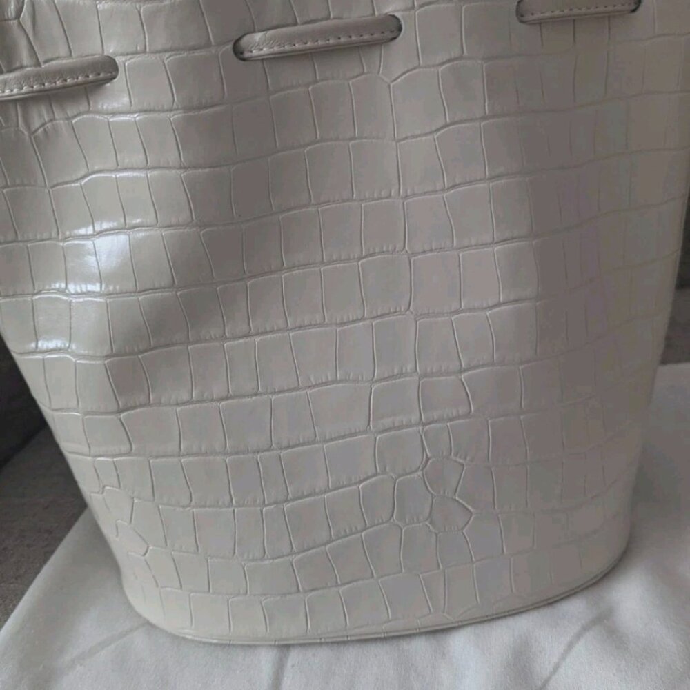 Sezane Farrow Bag Ecru Croco Print - Size TU - Picture 2 of 5